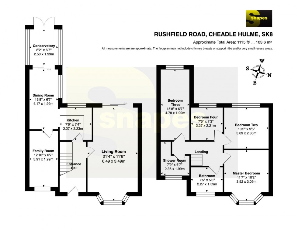 Floorplan for Rushfield Road, Cheadle Hulme, SK8