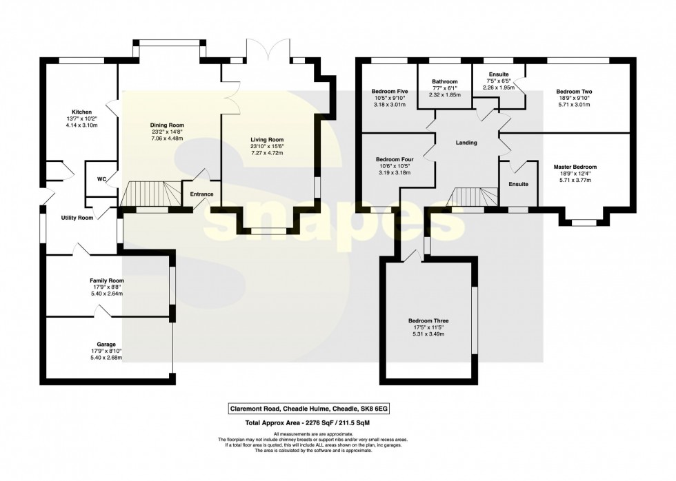 Floorplan for Claremont Road, Cheadle Hulme, SK8