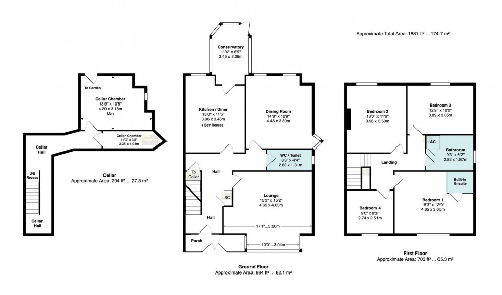 Floorplan for Bramhall Lane South, Bramhall, SK7