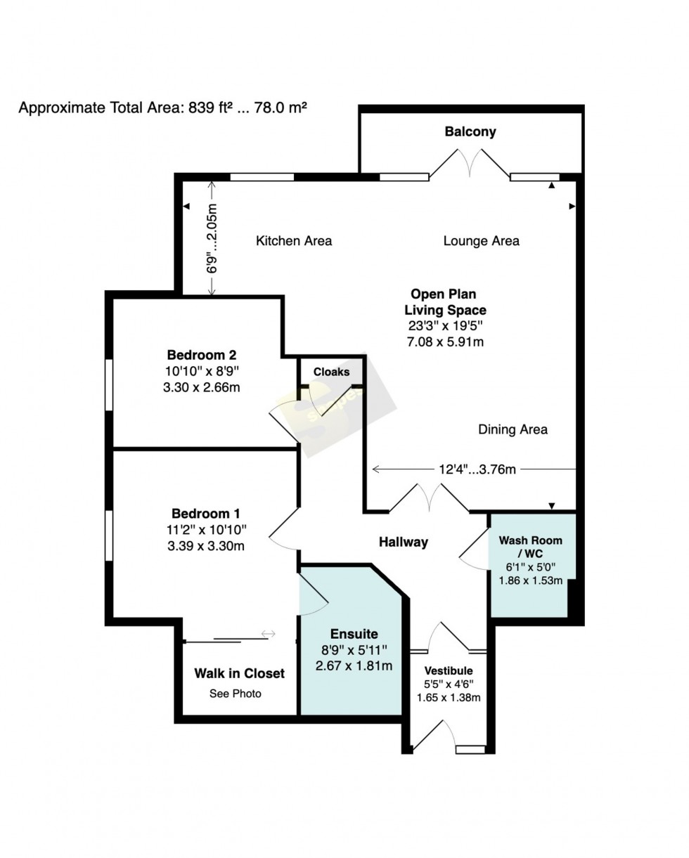 Floorplan for Bramhall Lane South, Bramhall, SK7