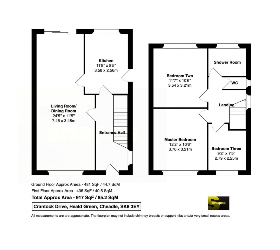Floorplan for Crantock Drive, Heald Green, SK8