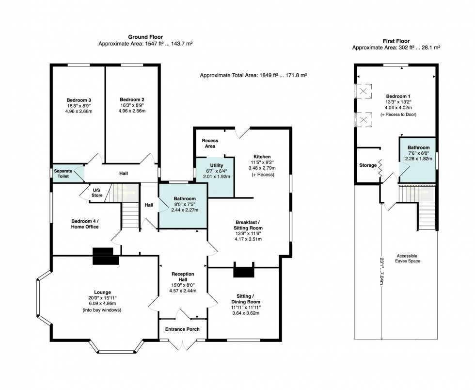 Floorplan for St. Michaels Avenue, Bramhall, SK7