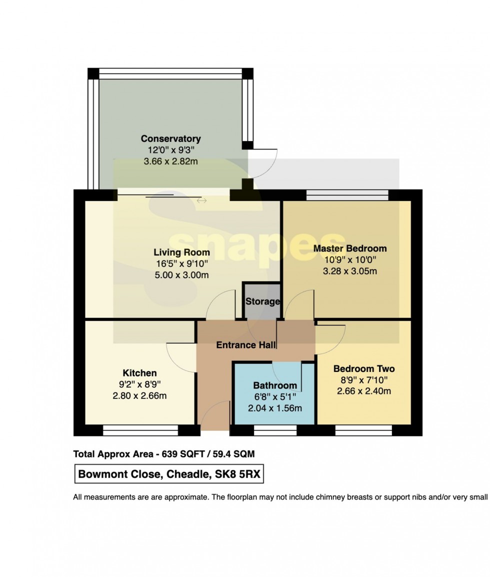 Floorplan for Bowmont Close, Cheadle Hulme, SK8