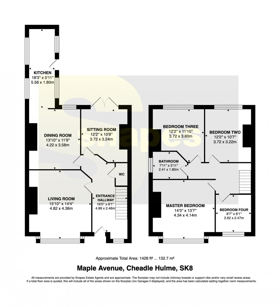 Floorplan for Maple Avenue, Cheadle Hulme, SK8