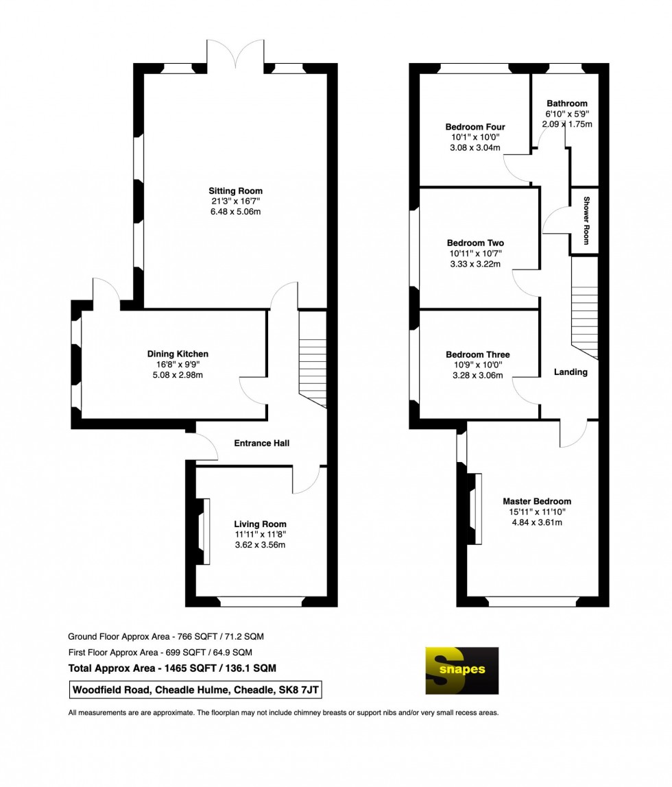 Floorplan for Woodfield Road, Cheadle Hulme, SK8