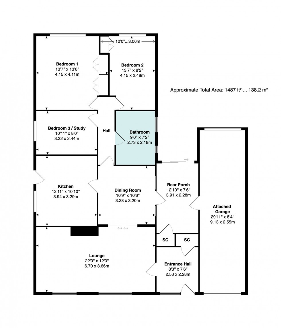 Floorplan for Rossall Drive, Bramhall, SK7