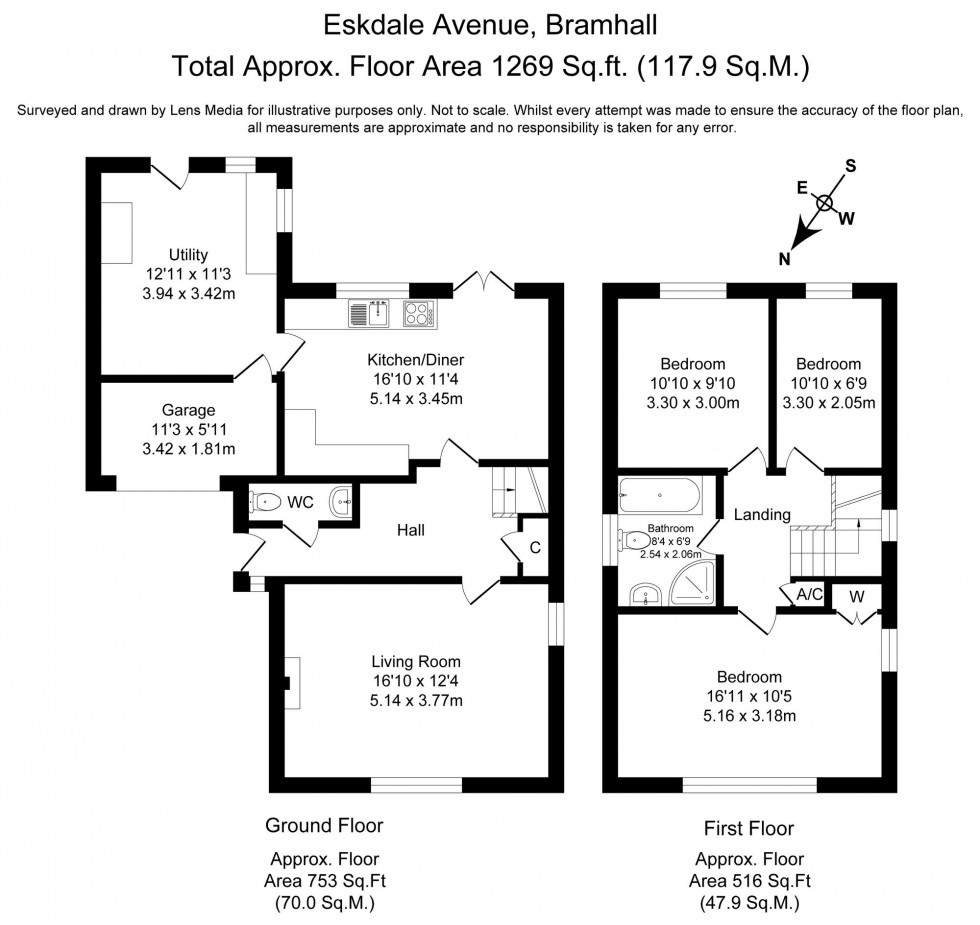 Floorplan for Eskdale Avenue, Bramhall, SK7