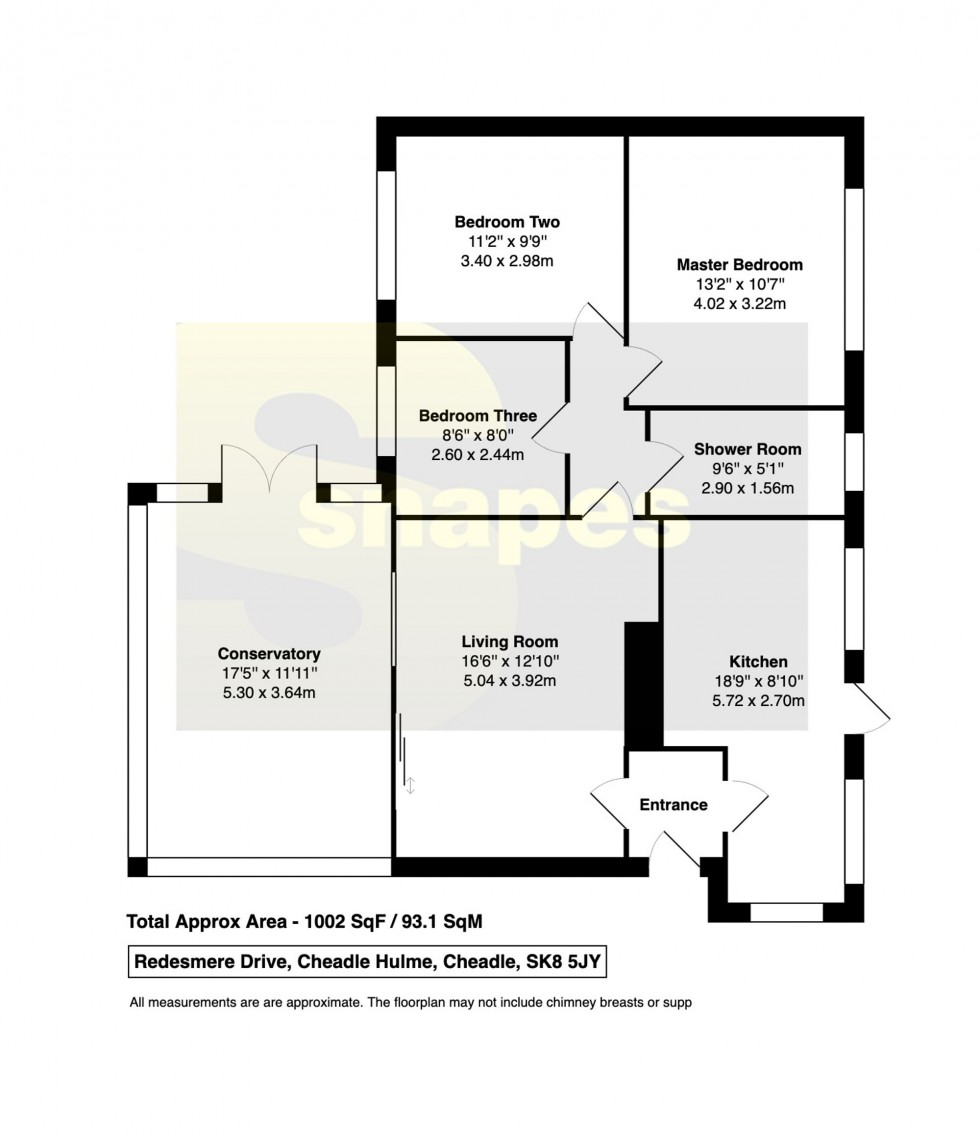 Floorplan for Redesmere Drive, Cheadle Hulme, SK8